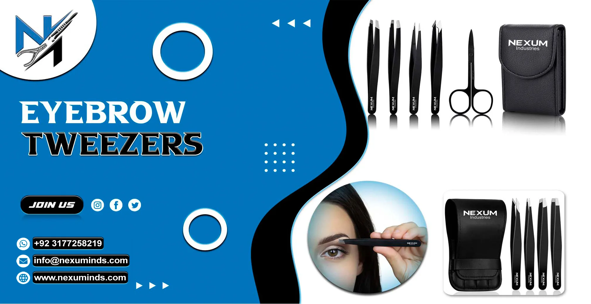 Eyelash extention tweezers nexuminds