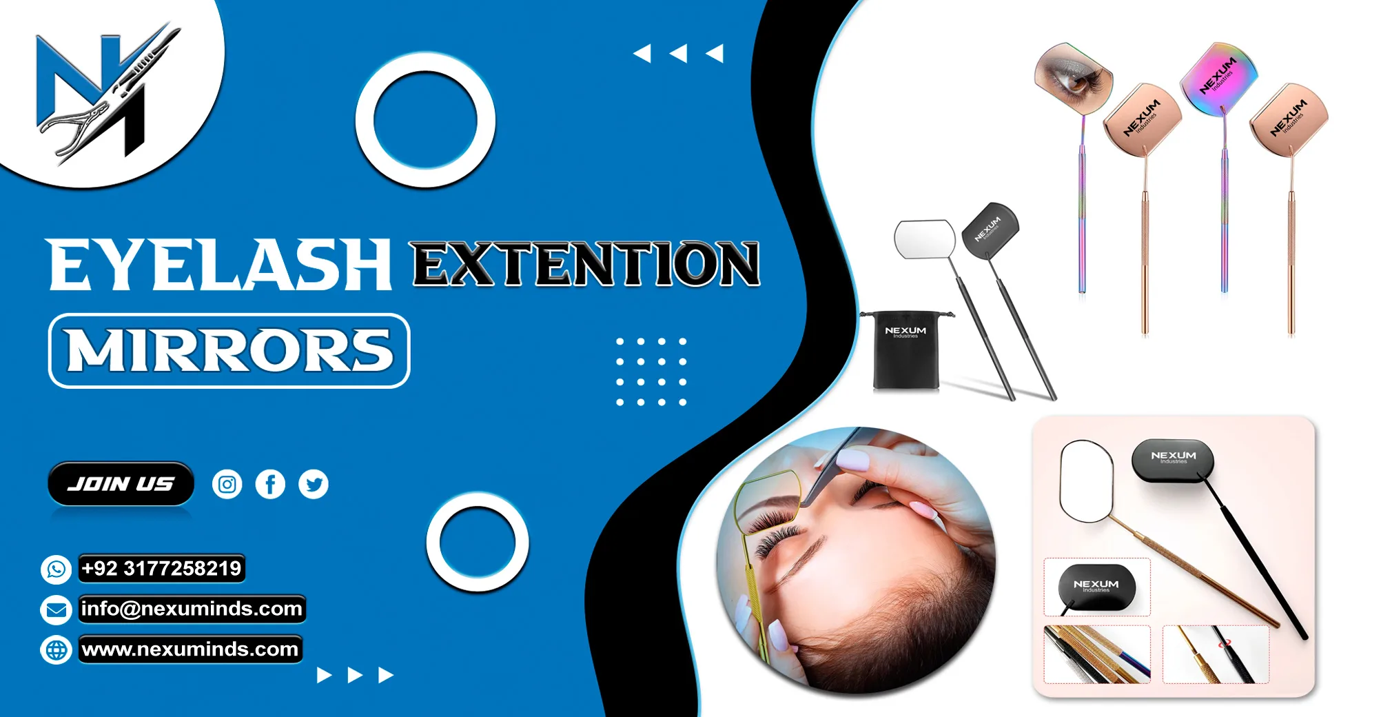 Eyelash extention tweezers nexuminds