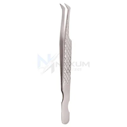 Diamond print s type eyelash tweezers nexum industries 12