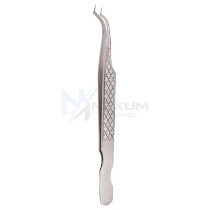 Diamond print s type eyelash tweezers nexum industries 16