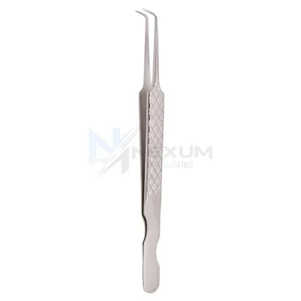 Diamond print s type eyelash tweezers nexum industries 22