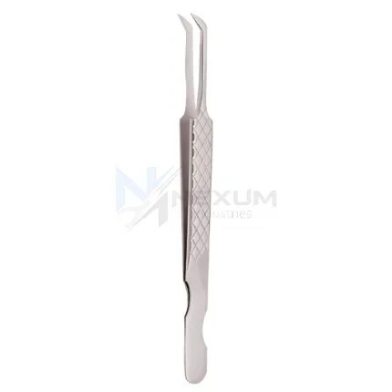Diamond Print S-Type Eyelash Tweezer, Perfect Grip