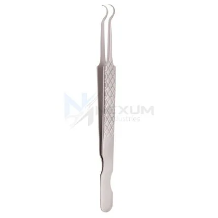 Diamond print s type eyelash tweezers nexum industries 25