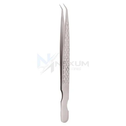Diamond print s type eyelash tweezers nexum industries 3
