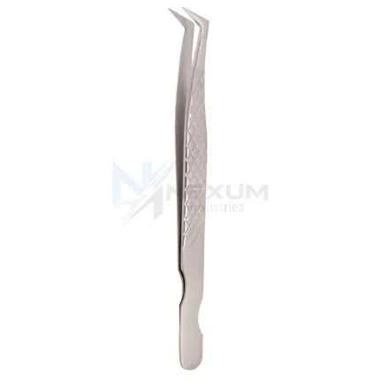 Diamond Print S-Type Eyelash Tweezer, Perfect Grip
