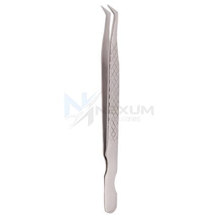 Diamond Print S-Type Eyelash Tweezer, Perfect Grip