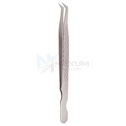 Diamond Print S-Type Eyelash Tweezer, Perfect Grip