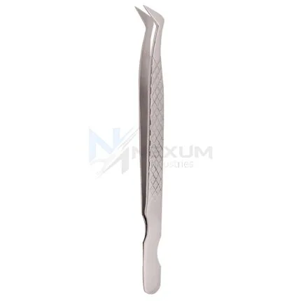 Diamond Print S-Type Eyelash Tweezer, Perfect Grip