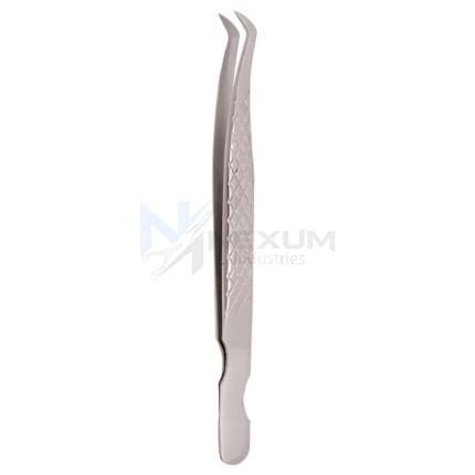 Diamond Print S-Type Eyelash Tweezer, Perfect Grip