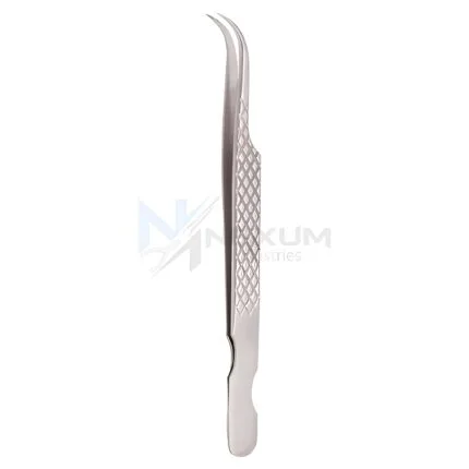 Diamond Print S-Type Eyelash Tweezer, Perfect Grip