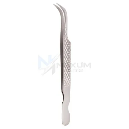 Diamond Print S-Type Eyelash Tweezer, Perfect Grip