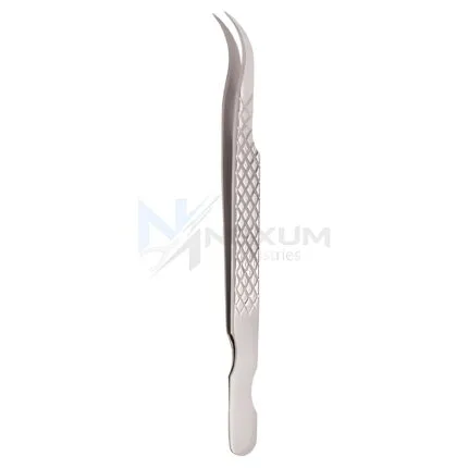 Diamond Print S-Type Eyelash Tweezer, Perfect Grip
