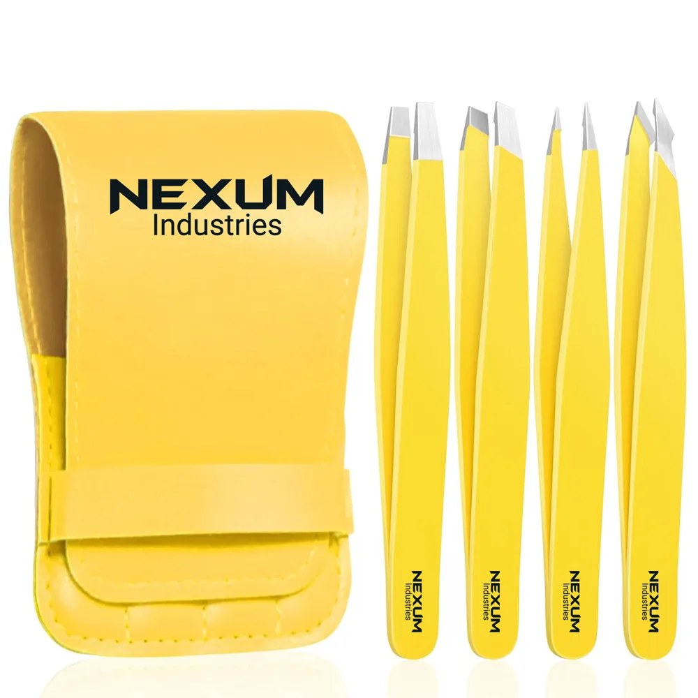 Eyebrow tweezers yellow nexum industries 12