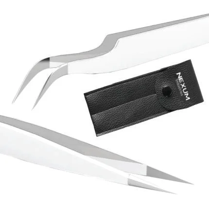 Eyelash tweezers set of 2 white nexum industries
