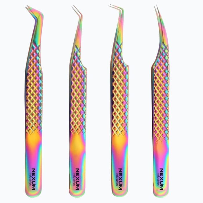 Eyelash tweezers set of 4 nexum industries multi 4